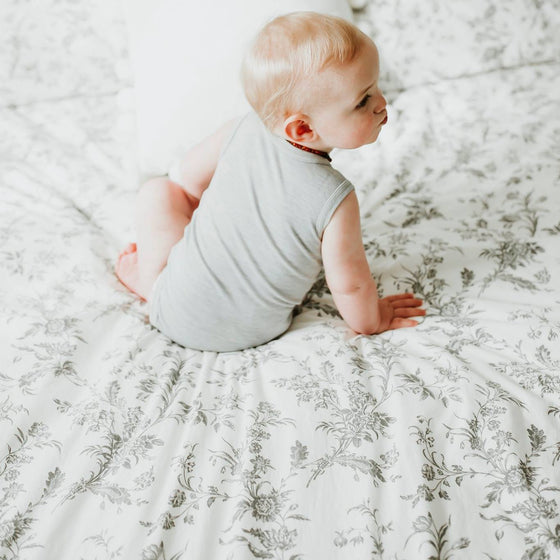 Baby Base Layer Tank Onesie (Gray) – Ella's Wool