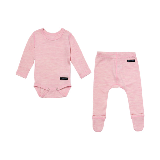 Pink Baby Base Layer Set [100% Merino] – Ella's Wool